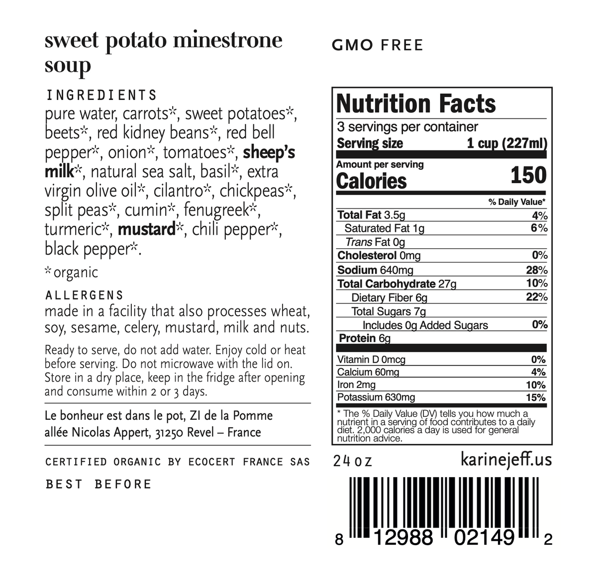 Sweet Potato minestrone soup